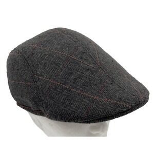 Derby Tweed Gray Red‎ Cabbie Gatsby Hat Cap Golf Casual Wear Driving Unisex